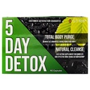 5 ימים Detox ניקויse - ניקוי גוף שלם | Remove Toxins & Unwanted Impurities - Natural, בריאות ניקוי תמיכה עבור Liver, Urinary Tract, Kidney, מערכת העיכול - 40 קפסולות