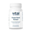 חומרים מזינים Vital Materialsents Grape Seed לחלץ 100 מ"ג | Foent Antioxidant and Support for Circulation, Capillary ו- Vein Health
