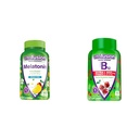 Vitafusion Melatonin 140 Count and ויטמין B12 Gummy ויטמינים, 90 Count Cherry Flavor for Energy Metabolism and Nervous System Support