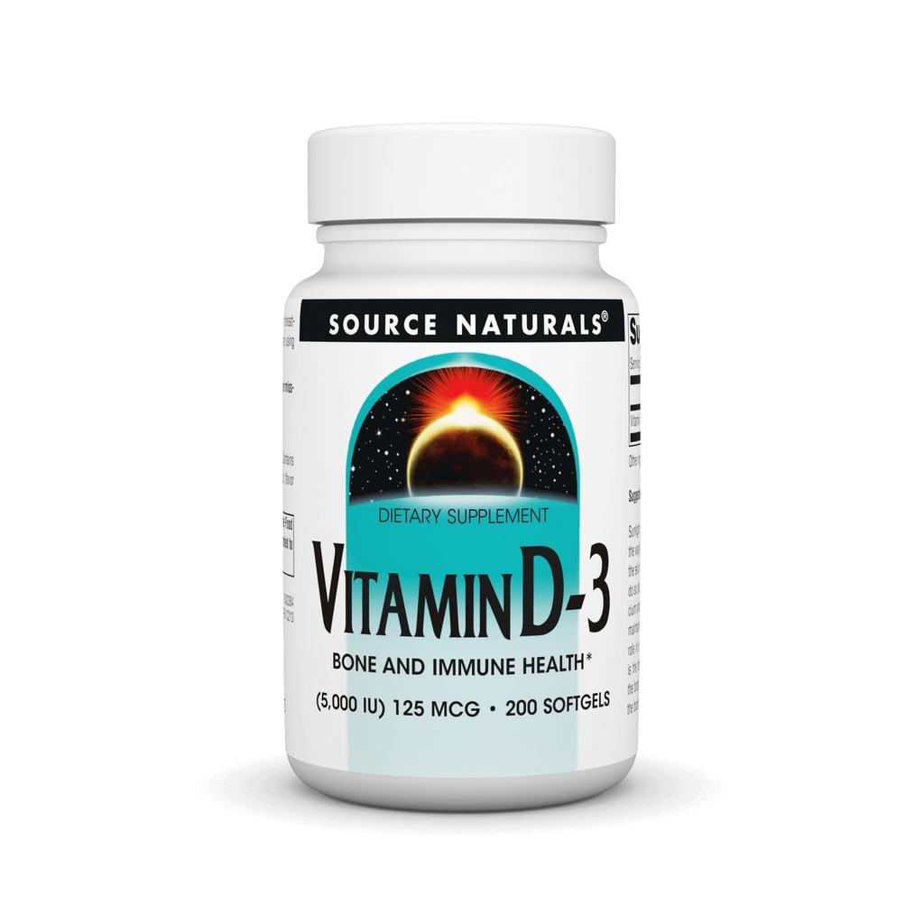 מקור טבעי ויטמין D-35,000 iu תומך העצם & Immune בריאות* - 200 Softgels