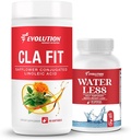 Evolution Advance Sport Nutrition CLA Fit - Sapflower Conjugated Linoleic Acid תוספת, תומך Lean שריר מסה, לקדם אנרגיה (90 Softgels) + מים פחות - מצמצם את הכוונות מים (60 קפסולות)