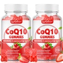 Softbear CoQ10 Gummies 400mg Coenzyme Q10 תוספת למבוגרים, גבוה Absorption coq10 פלוס אומגה 3, Magnesium, B3 & Zinc for Energy and Antioxidant, Strawberry Flavor 120 ספירה