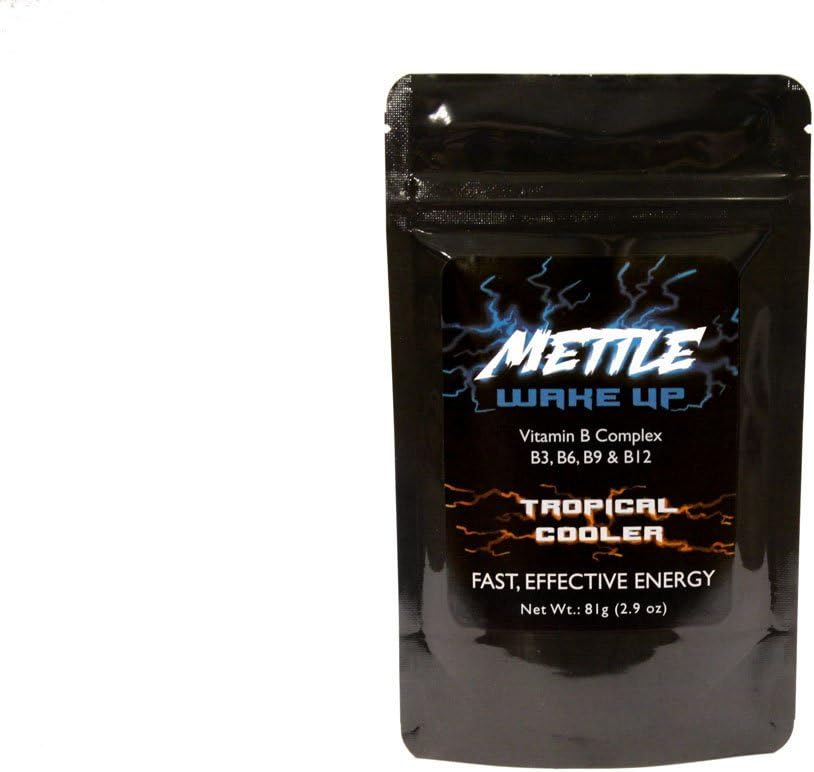 אבקת משקאות אנרגיה - 25 משרתים | סוכר חינם | 200mg Caffeine - Mettle Energy Drink (Tropical Cooler)