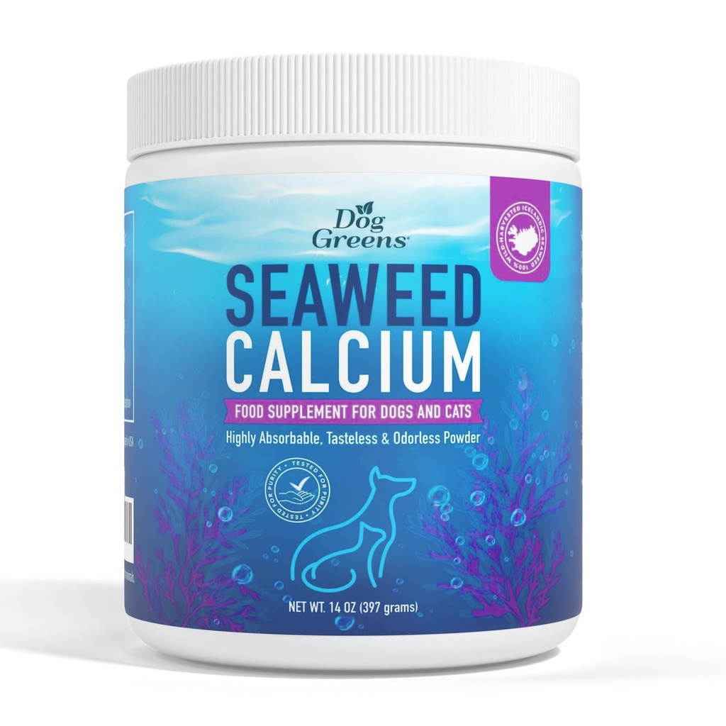 Seaweed Calcium עבור חיות מחמד, Vet המומלצת, נבדק עבור Purity, 14 Ounces, לשעבר הטבע הטוב ביותר Calcium, 1 Pack