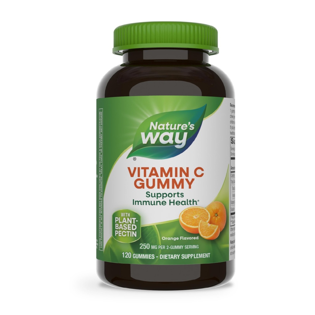 הדרך של Nature's Way ויטמין Cmies, תמיכה בבריאות החיסון*, Antioxidant, 250 מ"ג עבור משרת 2-gummy, ויטמינים מסטיק, כתום פלאמורד, 120 מסטיקנים