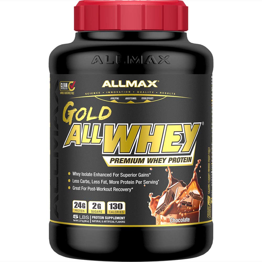 AllWHEY, שוקולד- 5 lb - 24 גרמים של חלבון Per Scoop - Gluten Free, Low Carb & Low Sugar - Approx.