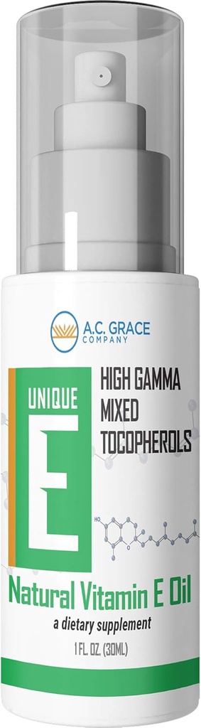 UNIQUE E A.C. Grace Company, מעורבת Tocopherols Concentrate Liquid, 1 fl oz (30 מ"ל)