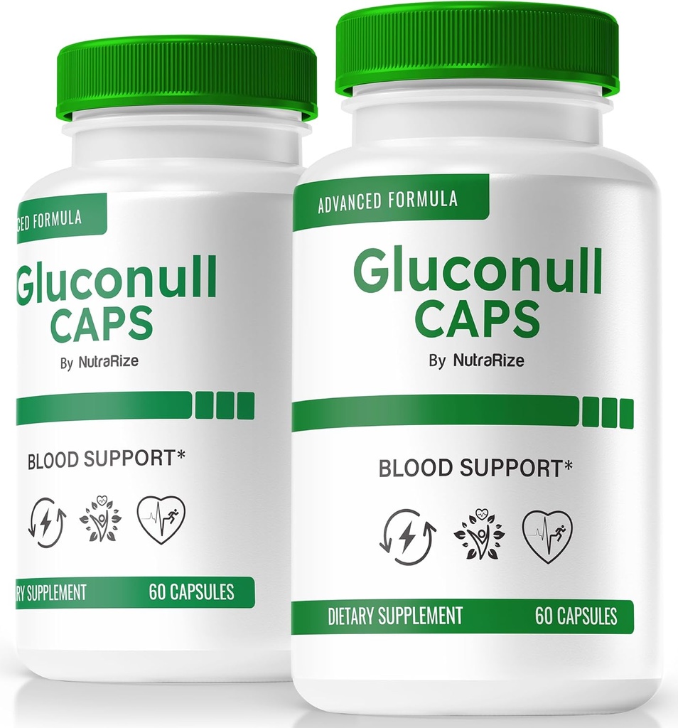 (2 Pack) Gluconull Caps, רשמי Gluco NullCaps פורמולה, תמיכה טהורה עבור רמות Stable ואנרגיה דלק עבור בריאות כוללת, All-Natural Ingredients, Gluco Null Glyco Optimizer (120 קפסולות)