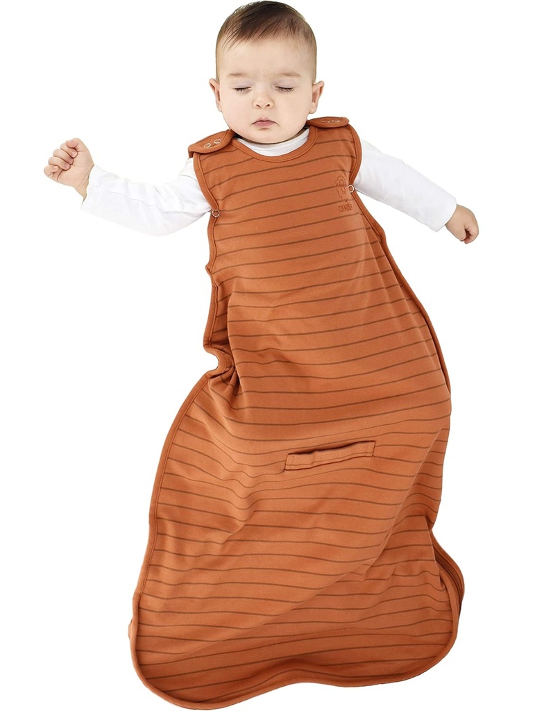 Woolino Merino Wool and Organic Cotton Ultimate Sleep Sack - עונה 4 - Two-Way Zipper Fitable Sleep Bag - Universal Size Sack for Baby (2-24 חודשים)