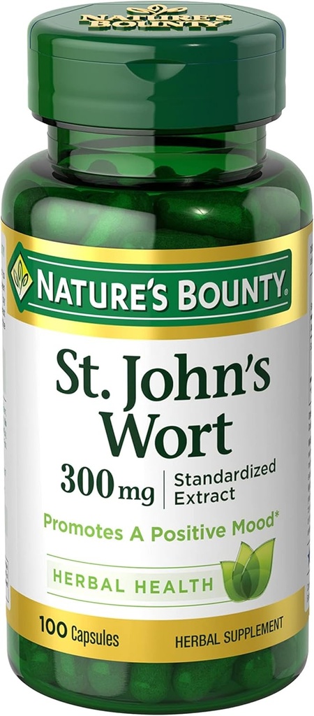 Nature's Bounty St. John's Wort 300 מ"ג קפלס, 100 ct