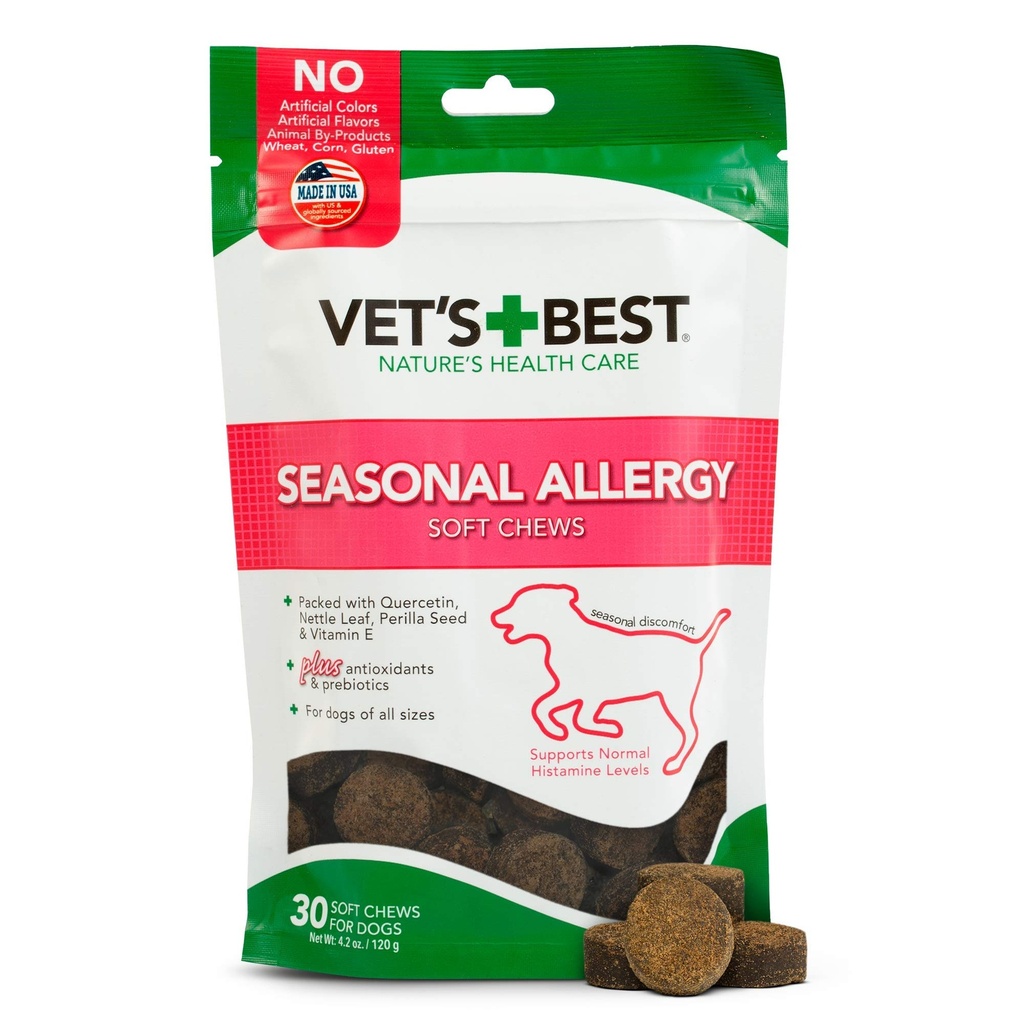 The Best Seasonal Allergy Soft Chew דוגמיות, Soothes Dogs Skin Irritation בשל אלרגיות עונתיות, 30 יום אספקה