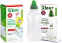 Xlear Natural Xylitol Sinus Rinse Refill, Neti Pot Saline Packets - Nose Cleaner for Fast Stress and Congestion Relief, עובד עם רוב מערכות ההשקה Nasal Irrigation, 50 הרוזן ו 1 רניזה בקבוק
