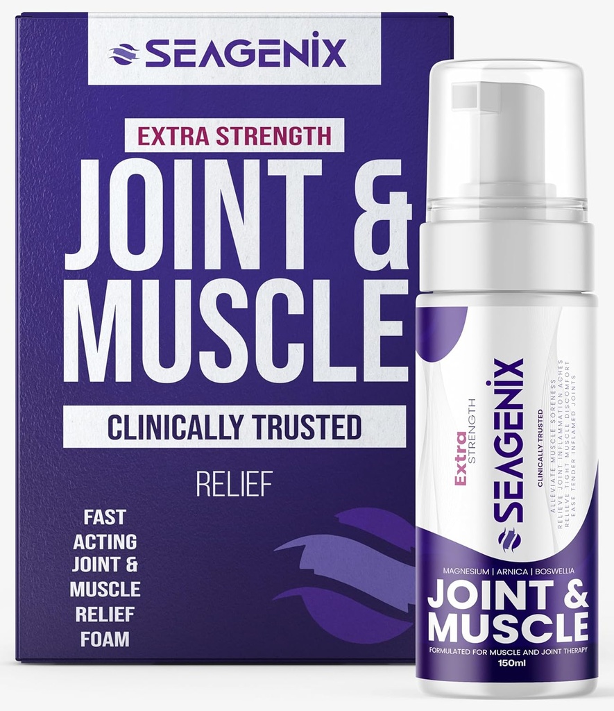 שרירים חזקים נוספים + משותף Foam - Magnesium | Boswellia | Arnica | Formula - Joint and Muscle Relief - Ease Inflamed Joints and Muscles - All Natural - Joints + Muscle Relief
