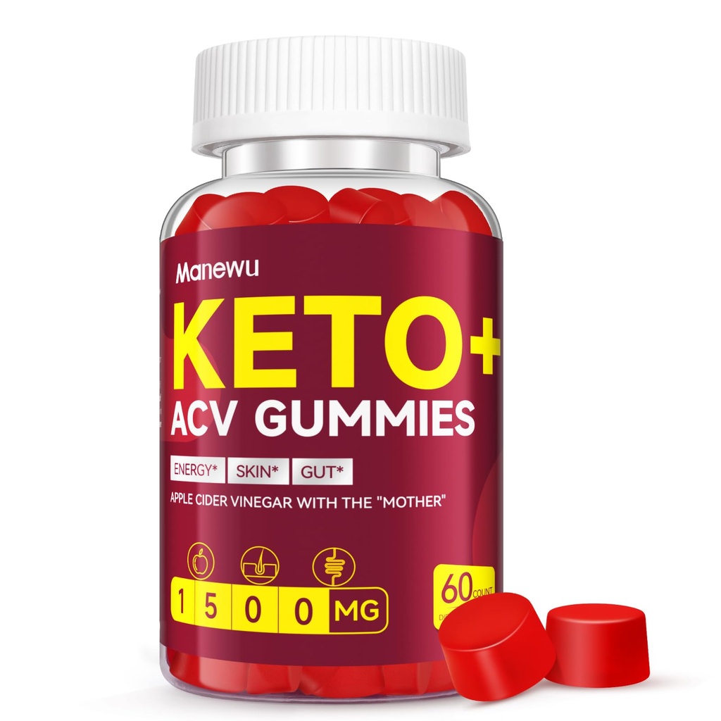Keto ACV Gummies - 1500mg Keto Gummies דיאטה תוספת לנשים וגברים - טבעי Apple Cider Vinegar עם אמא - Gluten Free, טבעוני, non-GMO, Made בארה"ב לבקר בחנות