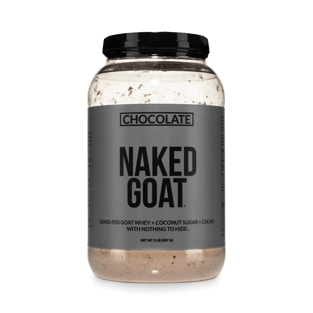 אבקת חלבון שוקולד NAKEDt - Pasture Goat Whey אבקת חלבון גואה מ Dairies קטן-Herd - רק 3 Ingredients - GMO חינם, Soy Free - All Natural - 23 גרמות של חלבון - 25 משרתים