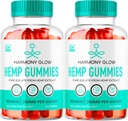 (2 Pack) הרמוני Glow Gummies, הרמוני Glow Hemp חניכיים, התוסף הרמוני Glow, הרמוני Glow Natural Hempmies, הרמוני Glow Hempmies, הרמוני Glow Multivitamin Gummys, 60 חניכיים עבור 2 חודשים