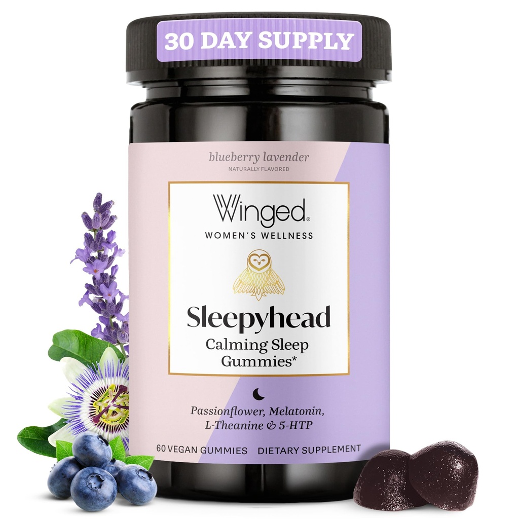 בסביבה הקרובה של Soul Sleepyhead Natural Sleep Gummies for Women - Prime Sleep Support Aid for Adults with 3mg Melatonin, L-theanine, 5-HTP - Blueberry Lavender Flavored - 30 משרתים