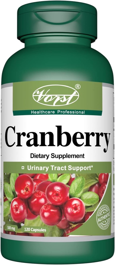 Cranberry 500 מ"ג עם 12:1 לחלץ Ratio (6000 Raw Extraction) 120 קפסולות | תמיכה בריאה של Urinary Tract תמיכה