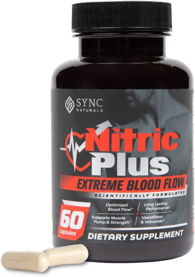Nitric Plus-800 מ"ג L Arginine - 400 מ"ג L Citrulline - תוספת כוח Nitric Oxide Pills | 30 מ"ג Niacin - High Performance Workouts | Nitric Oxide תוספים לגברים ונשים