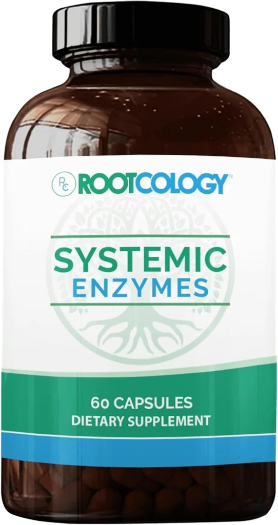 Rootcology על ידי ד"ר איזבלה Wentz | Systemic Enzy | תמיכה בתיקון רגיל עם תמצית Turmeric וג'ינג'ר | תמיכה טבעית לריפוי בריא | 60 קפסולות
