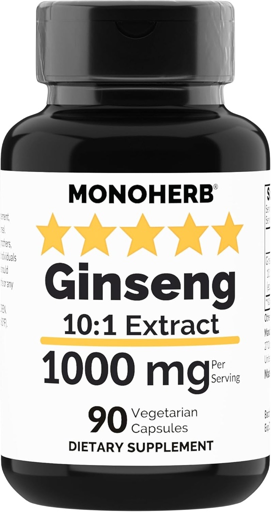 MONOHERB Geneseng לחלץ 1000 מ"ג - 90 קפסולות צמחוניות