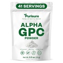 אבקת Purisure Alpha GPC, 25 גרם, Pure Alpha GPC Choline תוסף עבור המוח להתמקד, CDP Choline תוספי עבור ביצועי זיכרון וריכוז, No Fillers, non-GMO, מציעה 42 משרתים