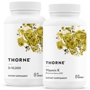 THORNE - Bone Health Bundle - ויטמין D3 & ויטמין K - תומך עצמות בריאות, שרירי שיניים, Cardiovascular ו- Immune function - 30 עד 60 משרתים