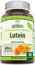 Herbal Secrets Lutein with Zeaxanthin תוסף | 40 Mg Per Serve | 60 Softgels | Non-GMO | Gluten-Free | Made in USA