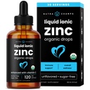 NutraChamps נוזל Zinc לילדים ומבוגרים, טבעוני, Pure Ionic Zinc טיפות משופרת עם ויטמין C, תוספי תמיכה Immune, נוזל ללא סוכר 4 oz