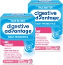 יתרון מהיר בביצוע Enzymes + Daily Probiotic Prevent Gas & Break Down Food Particles 32 Count כמוסות (2 Pack)