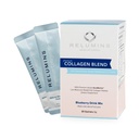 Relumins Marine Collagen אבקה Mix - Collagen Peptide עם Glutathione, תה ירוק, CoQ10, & Hyaluronic Acid Boosts Smooth Glowing Skin - 20 אבקת Sachets x Blueberry Flavored + 2 חינם Sachets