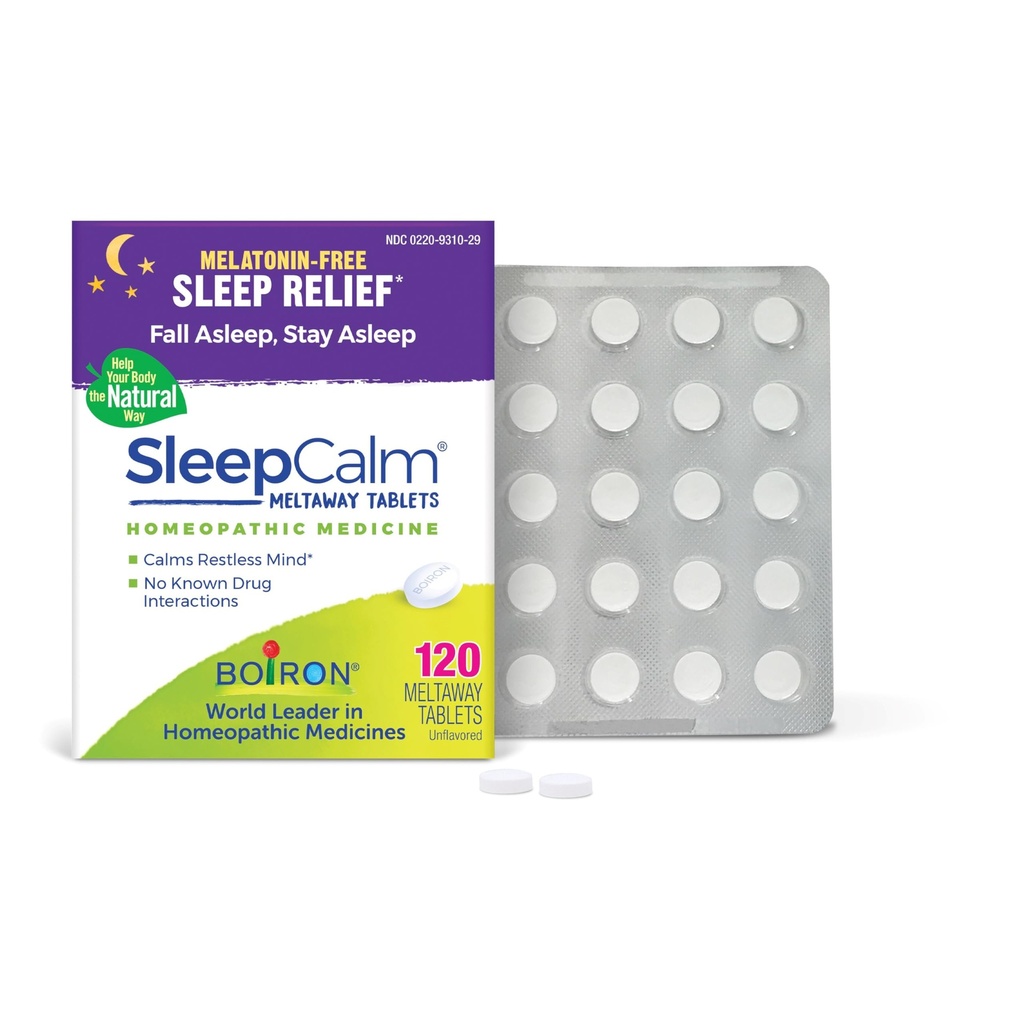 Boiron SleepCalm Tablet Sleep Aid for Deep, Goodbye, Restful Nighttime Sleep - Melatonin-Free and Non Habit-Forming - 120 Count Count