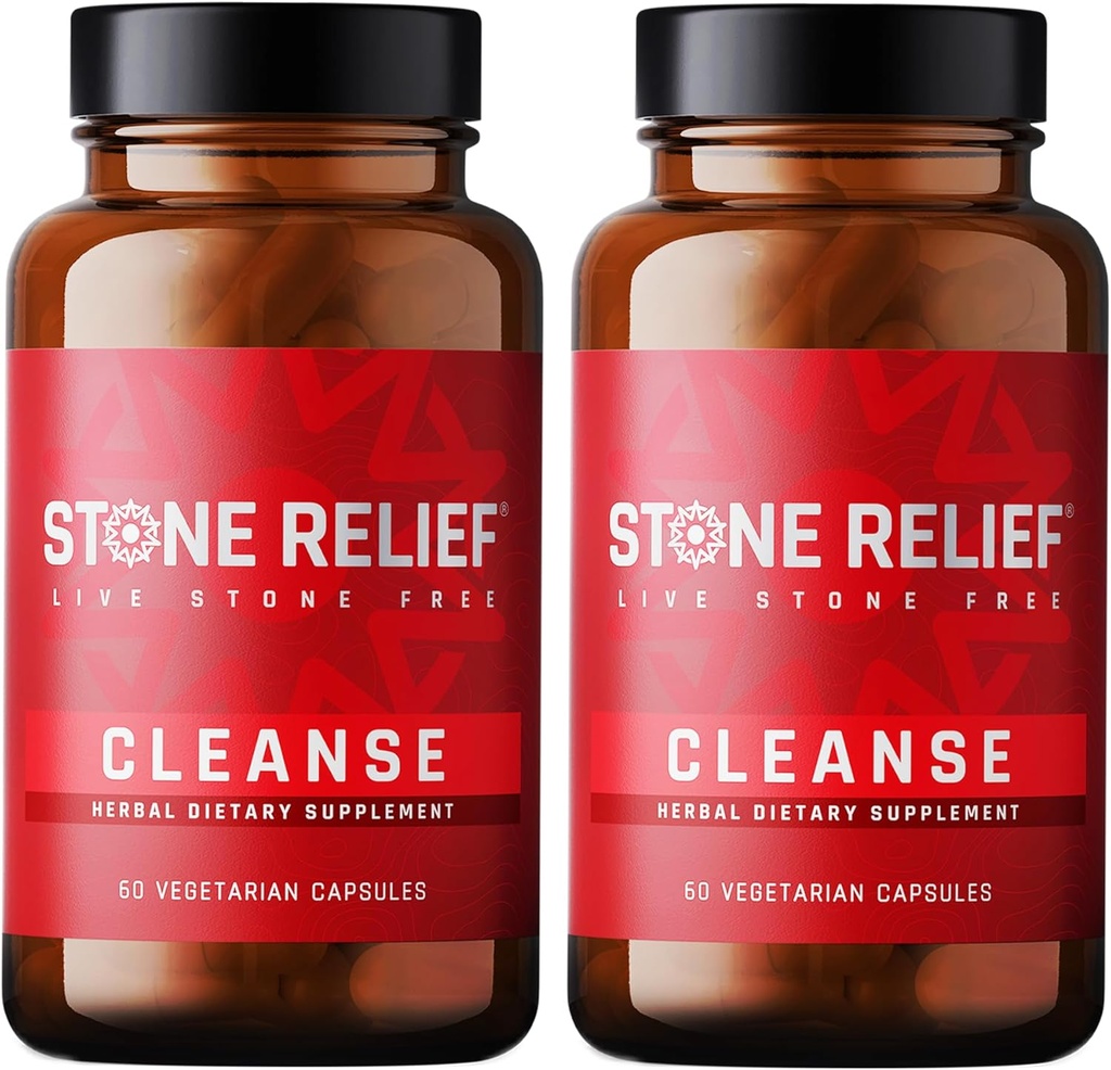 STONE RELIEF ניקויse - Premium Chanca Piedra Stone Breaker Complex - Best Natural Dissolver for Men / Women - Natural Kidney ניקויse & Detox תוסף - 120 קפסולות - 1200 מ"ג