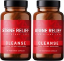 STONE RELIEF ניקויse - Premium Chanca Piedra Stone Breaker Complex - Best Natural Dissolver for Men / Women - Natural Kidney ניקויse & Detox תוסף - 120 קפסולות - 1200 מ"ג