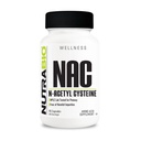 NutraBio N-Acetyl Cysteine תוסף (NAC) - 90 קפסולות, 600 מ"ג כל אחד - Powerful Anti-Oxidant - תמיכה כספית - Boost Glutathione