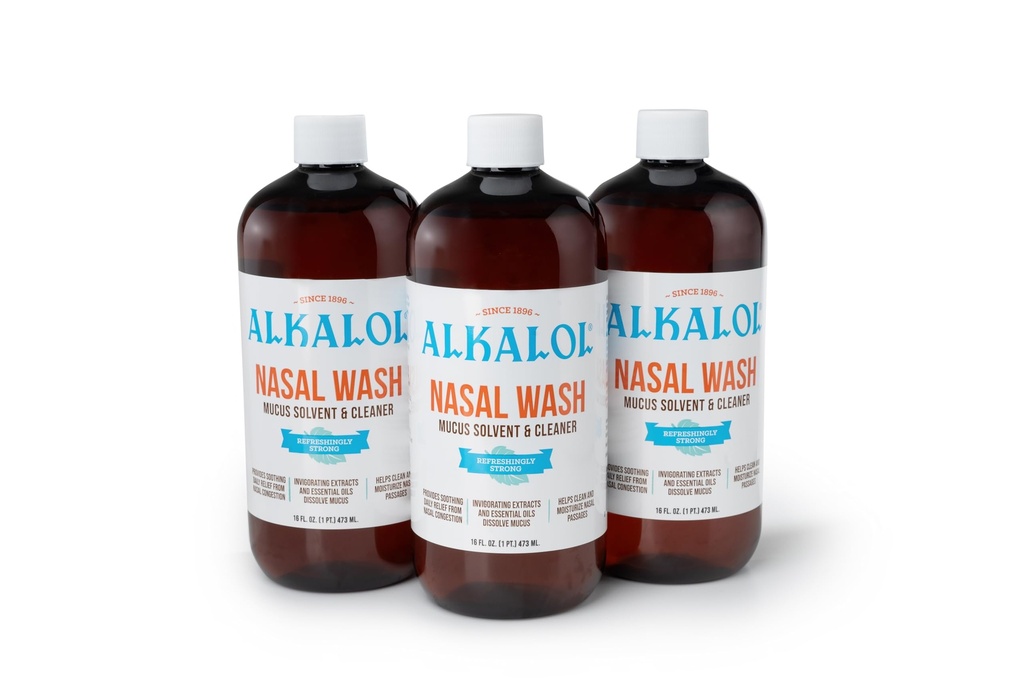 Alkalol הפתרון המקורי Nasal Wash, 16 fl oz (חבילה של 3)