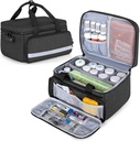 CURMIO Pill Bottle Organer Storage, Drug Lock Box for Pill Organer and Medical Supplies, Black (עיצוב מטופל)