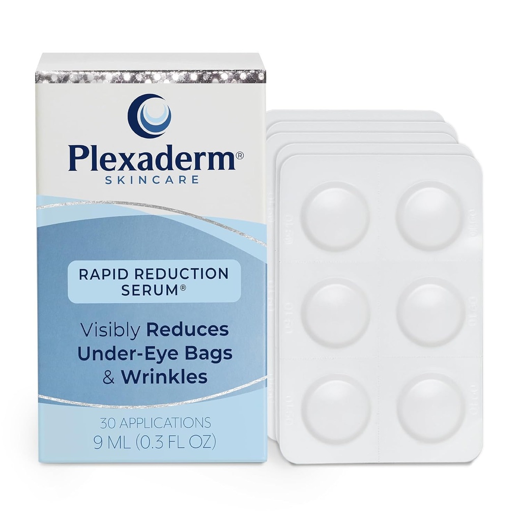 Plexaderm Rapid Reduction Eye Serum - Visibly מפחית מתחת ל-Eye Bags, Wrinkles, Dark Circles, קווים יפים וכפות הרגליים של Crowly, Anti Aging Wrinkle Remover for Face, 30 Single Uses Pod