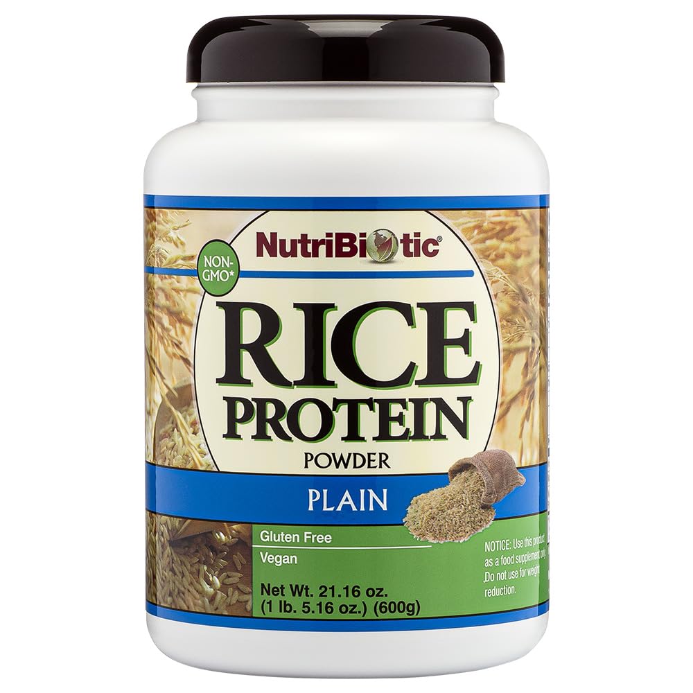 מזונות מזינים - חלבון אורז רגיל, 1 Lb 5 oz (600g) - פחמימות נמוכה, Keto-Friendly, טבעוני, אבקת חלבון Raw - Grown & Processed ללא כימיקלים, GMOs או Gluten - Easy to & Foodsent-Rich