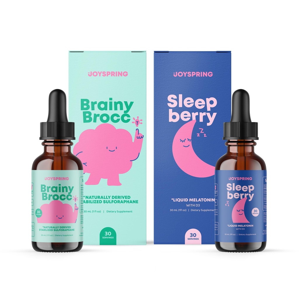 JoySpring SleepBerry Liquid Melatonin and Sulforaphane Supplement for Kids