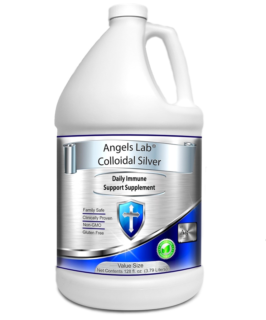 Colloidal Silver Immune Support 10 PPM Nano Liquid (128 fl oz)