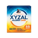 Xyzal 24 Hour Allergy Relief Medicine, Original Prescription Power Antihistamine, Levocetirizine Dihydrochloride Tablet 5 מ"ג, 55 ספירה