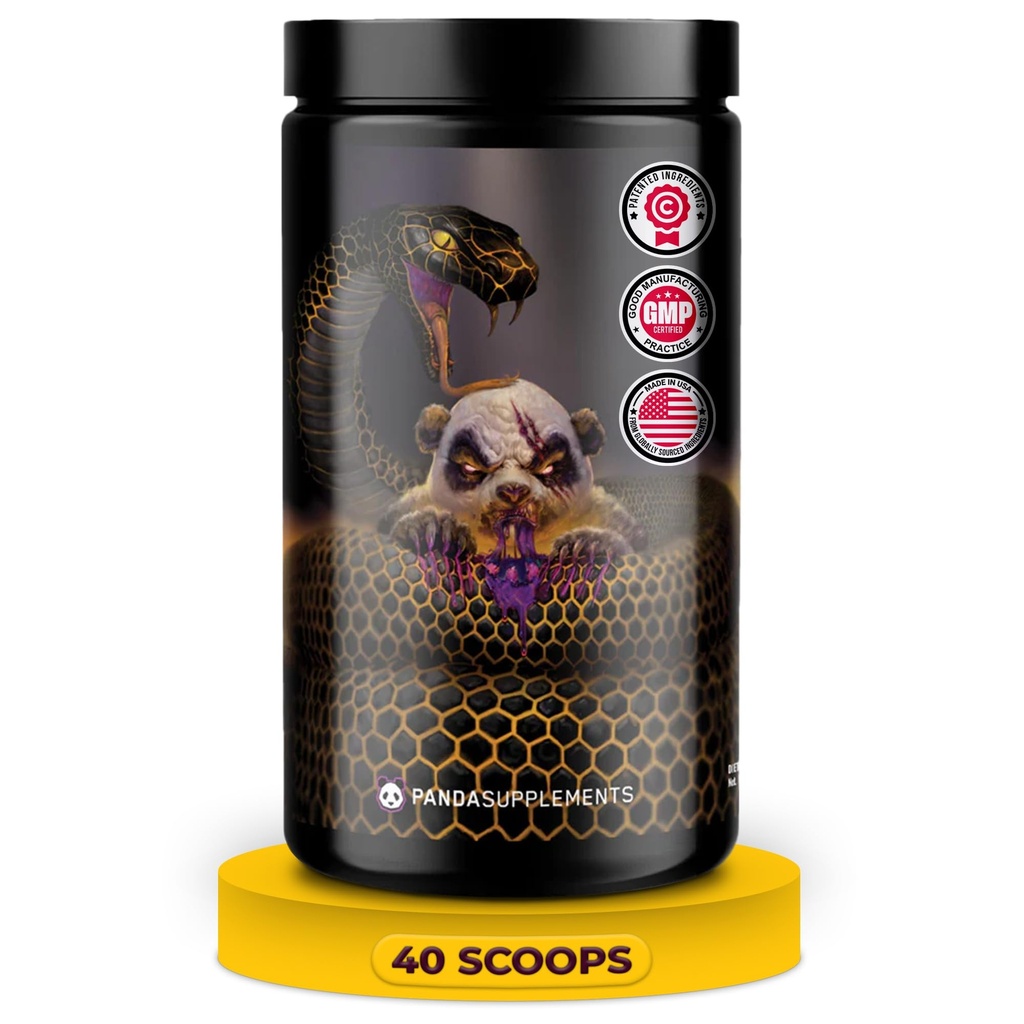Undergound Bio Labs: Panda Supps Pandamic, Extreme Pre Workout forמקסימום Performance, Pump, and Focus (Grape Bubblegum)