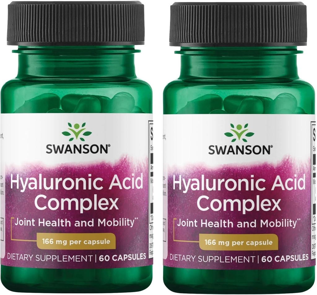 סוובן Hyaluronic Acid Complex 166 מ"ג 60 קפלים (2 Pack)