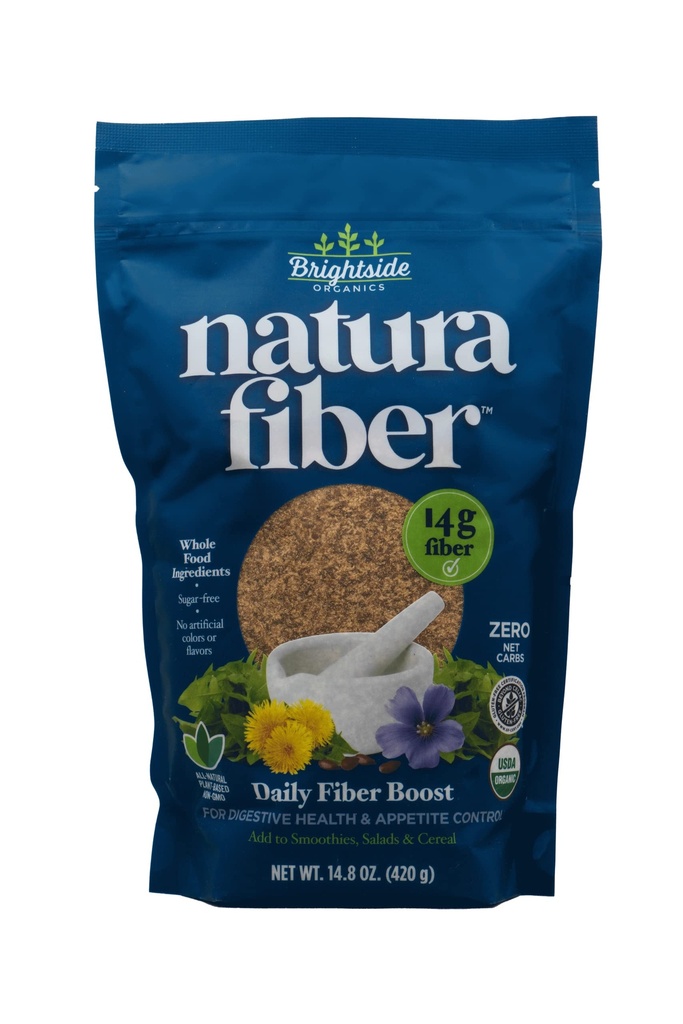 All-Natural Organic Fiber Powder Supplement, Plant-Based Whole Food Ingredients, No Artificial Colors or Flavors