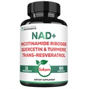 Satoomi NAD תוספת לנשים - NAD Nicotinamide Riboside Resveratrol 900 מ"ג, Quercetin, Turmeric, Astragalus, גינזנג, ויטמין D3, ויטמין C - 60 הרוזן