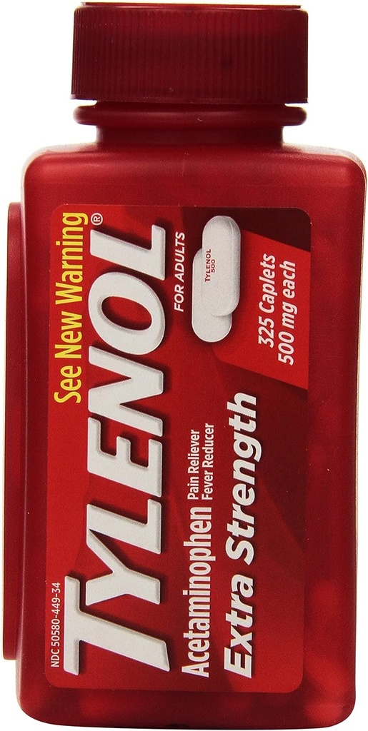 Tylenol תוספת כוח Acetaminophen 500 Mg 325 Caplets