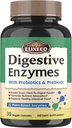 Enzymes Plus Probiotics & Prebiotics, 22 Digestive Enzymes with Amylase, Protease, Lactase & More, כוח מקסימלי, עבור בריאות, טבעוני, non-GMO, 30 Caps Caps