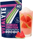 Vitalyte Electrolyte אבקת משקה Mix, Isotonic Electrolyte hydrotion Mix, Gluten Get Free Post Workout אבקת, Pack of 1, 35 oz., Watermelon Flavoror
