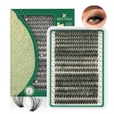 Lash Clusters 280Pcs Eyelash Clusters KEYOU 60D D Curl 9-18MIX Clusters Lashes Thick Super Soft Wispy Eyelash הרחבה בבית (60D-D,9-18MIX)